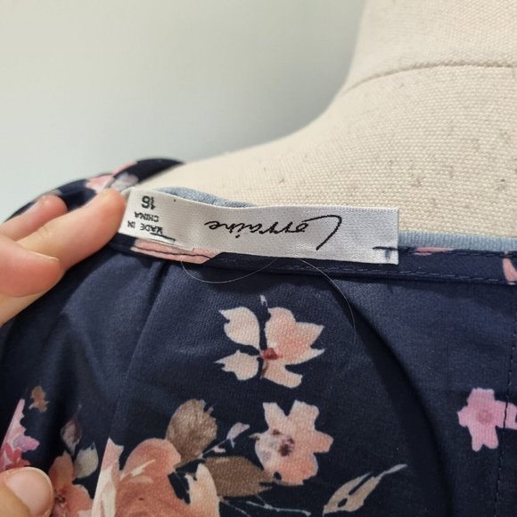 Lorraine Multicolour Floral Frill Hem A-Line Dress Size 16 - Picture 7 of 8